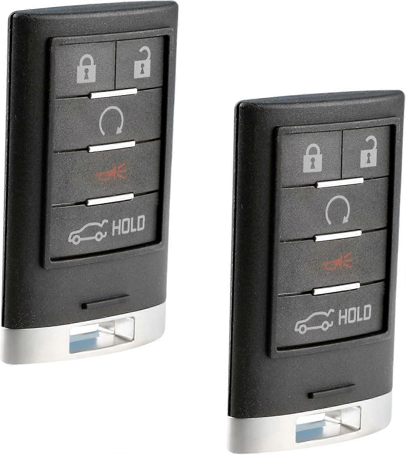 2X Keyless Entry Remote Car Key Fob Replacement Control for 2013 2014 2015 Cadillac ATS XTS 5-Button Smart Key (NBG009768T, 22856930, 5931856) Tw