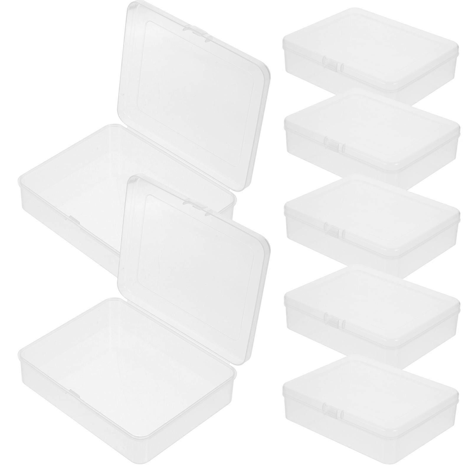 Transparent Container 12Pcs Hardware Organizer Ideal For Desktop Organization And Travel Use Featuring Lids