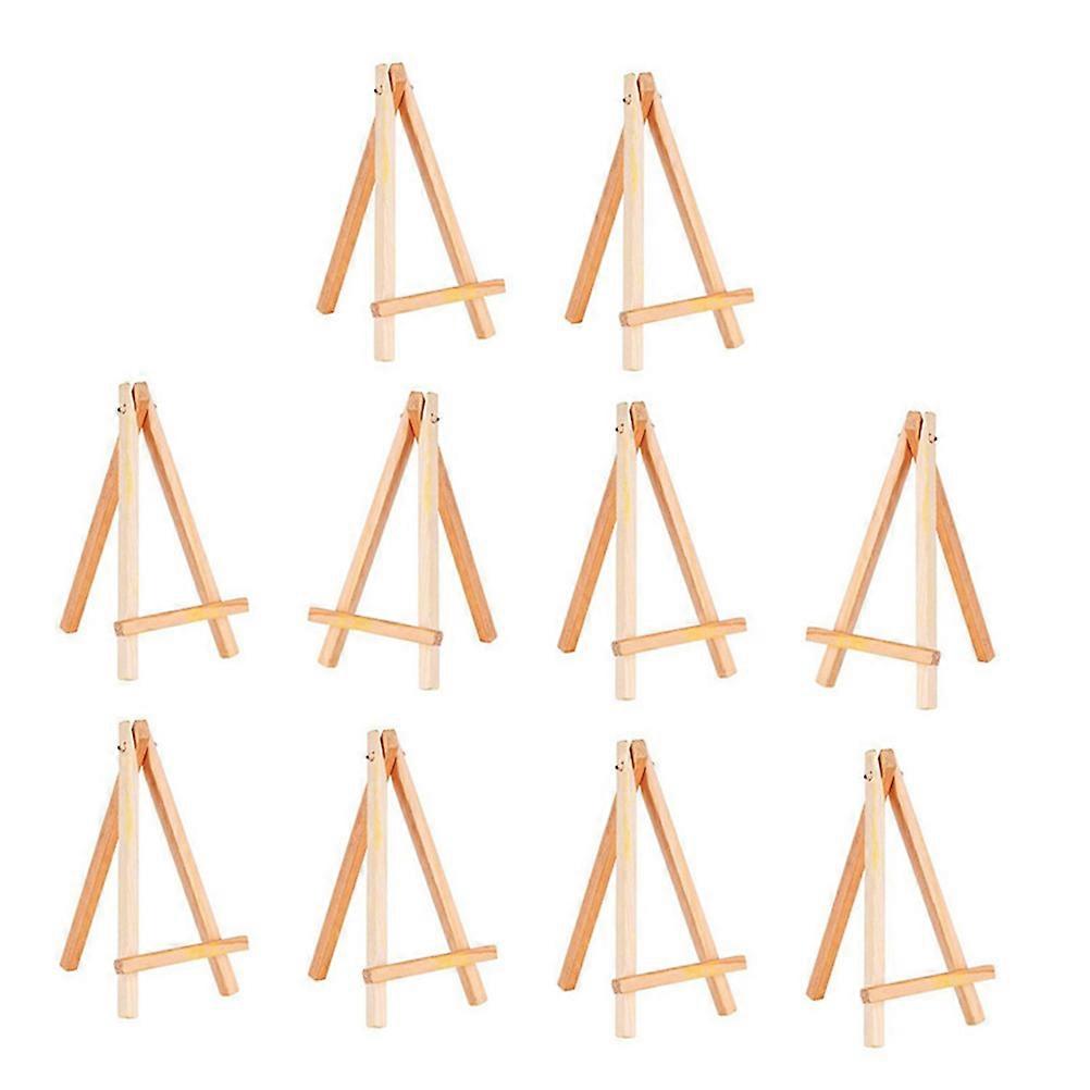 Mini Wood Display Easel 10Pcs Foldable Stand For Art Supplies Perfect For Kids Painting Activities And Adult Use