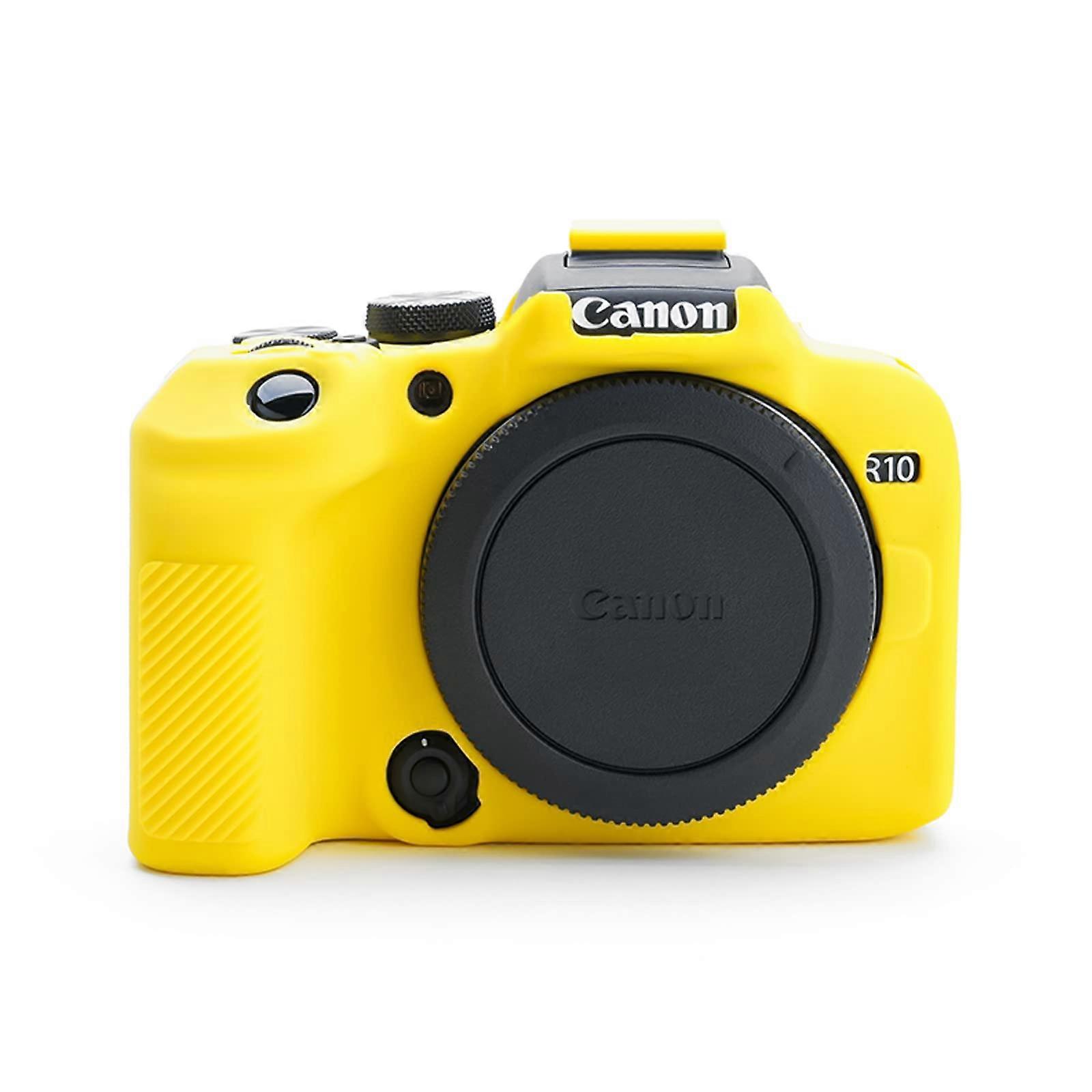 Canon EOS R10 Camera Case, Silicone Protective Case Compatible with Canon EOS R10 Camera with Lightweight Soft Rubber Simple Carry Case Yellow