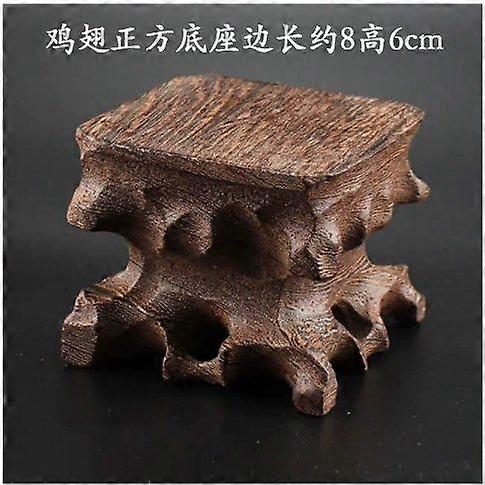 Wood Flowerpot Stand: Vintage Style Multi-Use Wood Pedestal for Vase Display - Flower Pot Base Small Fish Tank Bonsai Display Stand Square