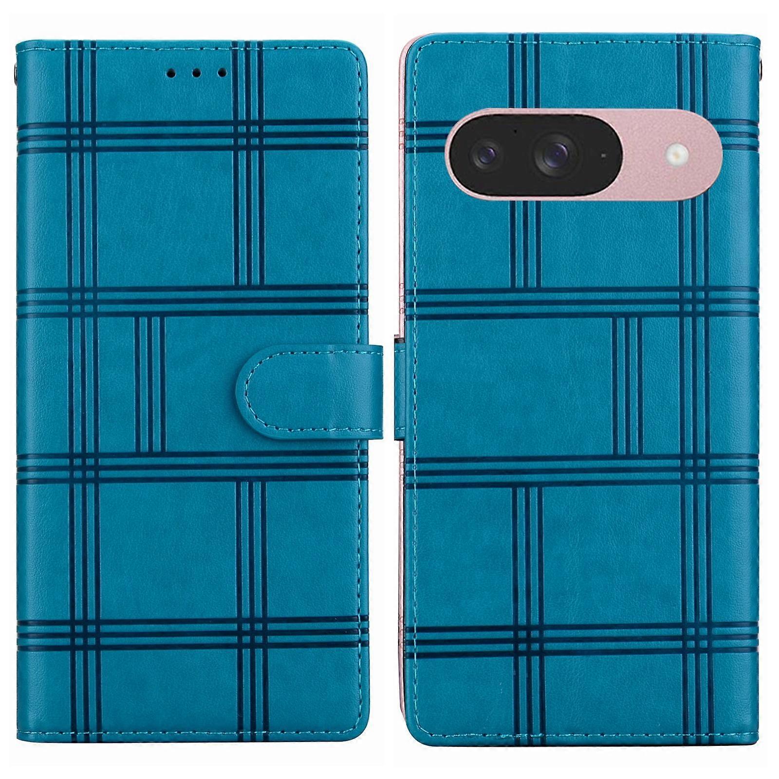 Embossed Checkered Leather Phone Case