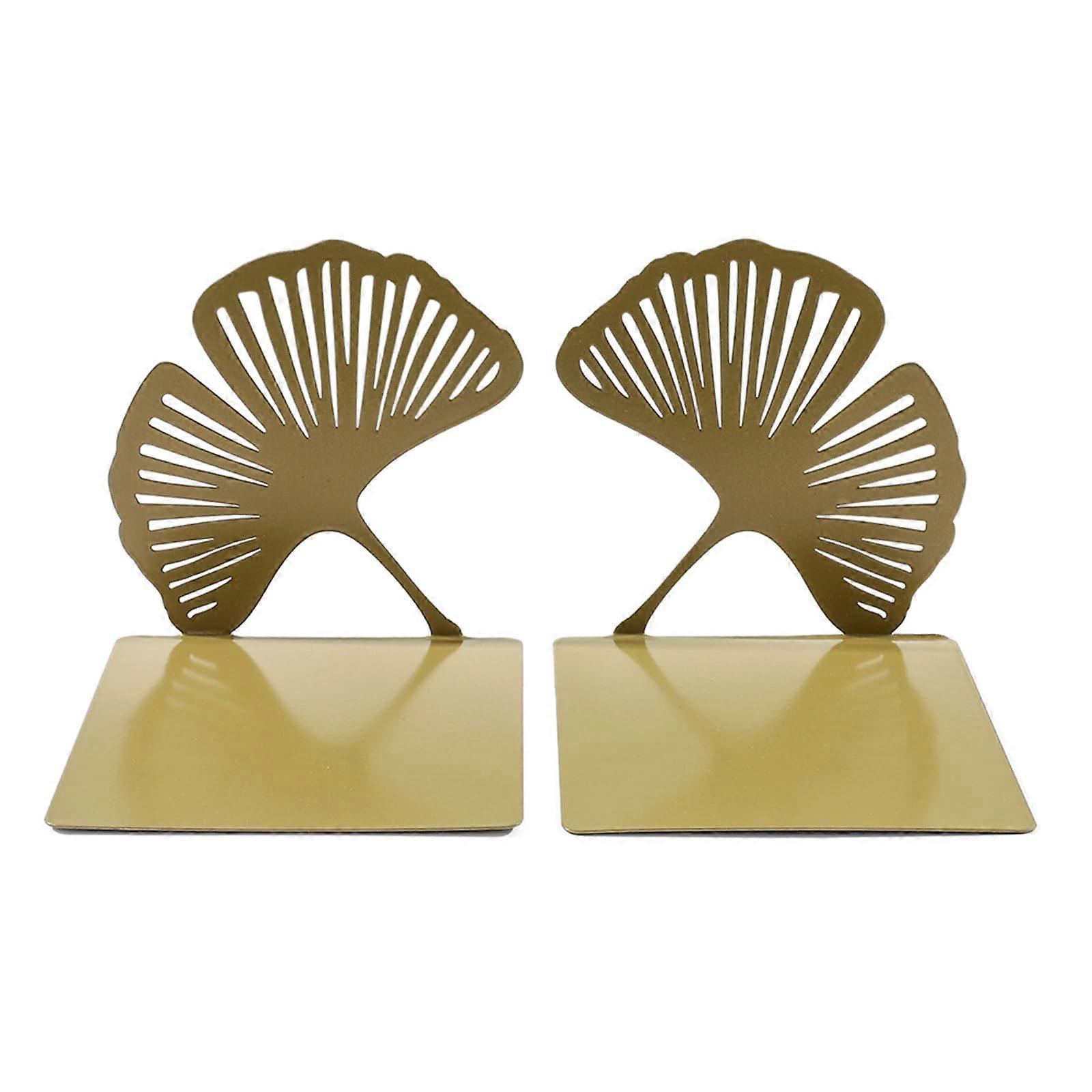Metal Book End for Shelves Decorative Bookends Heavy Duty Book End Book Stopper Slip Resistant Bookends for Home Pack of 2