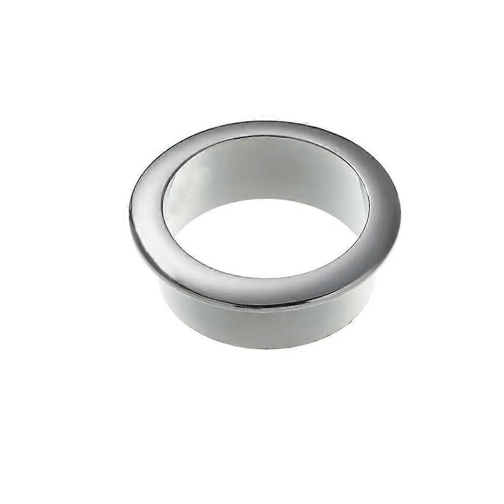 Cable Grommet 50mm, Desk Cable Hole Cover Silver for Home and Office, Durable Cable Pass-Through Solution