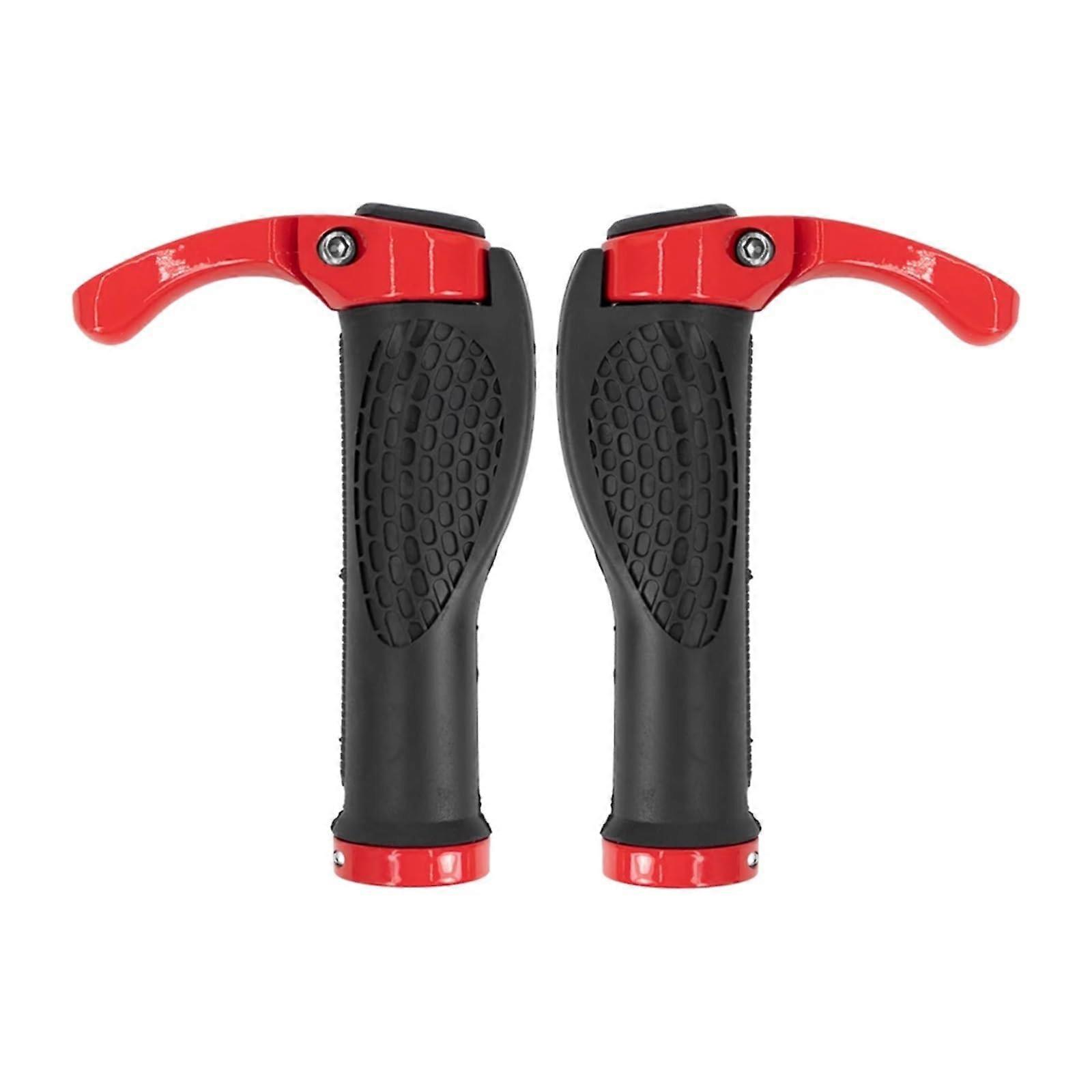 Electric Scooter Grip Gloves Handlebar Grip for Kaabo Wolf E-Scooter, Aluminum, Non-Slip, Red, Lock-On Design