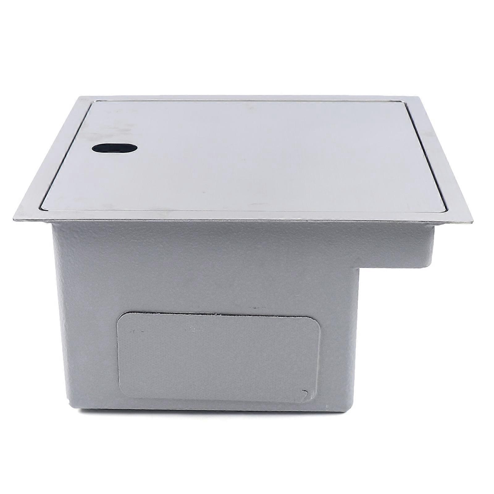 43cm Sink Stainless Steel Hot&Cold Sink Set with Folding Faucet Topmount Flushmount