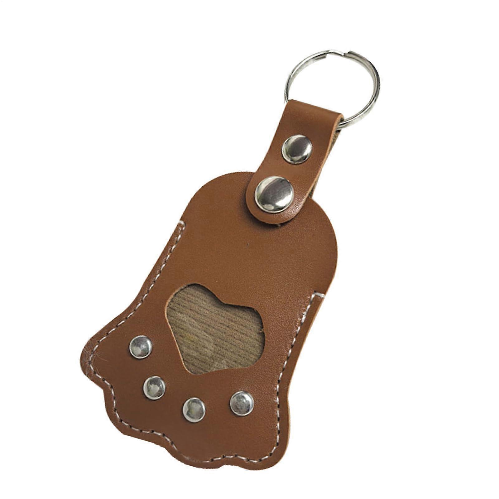 Memorial Keepsake Charm, Lightweight Leather, Paw Shape, 7.5x3.5cm, 25g