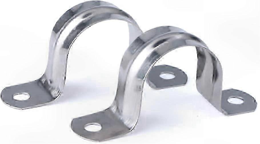 40mm 304 Stainless Steel U-tube Clamp Connecting Ring Pipe Clamp U-shaped Clamp Saddle Card Fastener Set for Various Applications, 16pcs