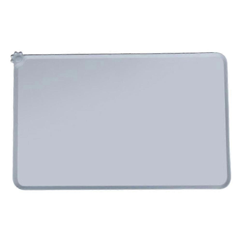 حصيرة طعام الأليفة المضادة للانسكاب للقطط ، سجادة مطبخ مقاومة للحرارة ، رمادي غامق 48.5x30x0.5 سم