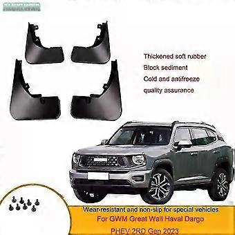 Guardabarros compatibles Guardabarros Guardabarros Protectores contra salpicaduras Cubierta protectora de guardabarros para GWM Great Wall Haval Dargo 2RD Gen 2023 2024 Accesorios para el coche