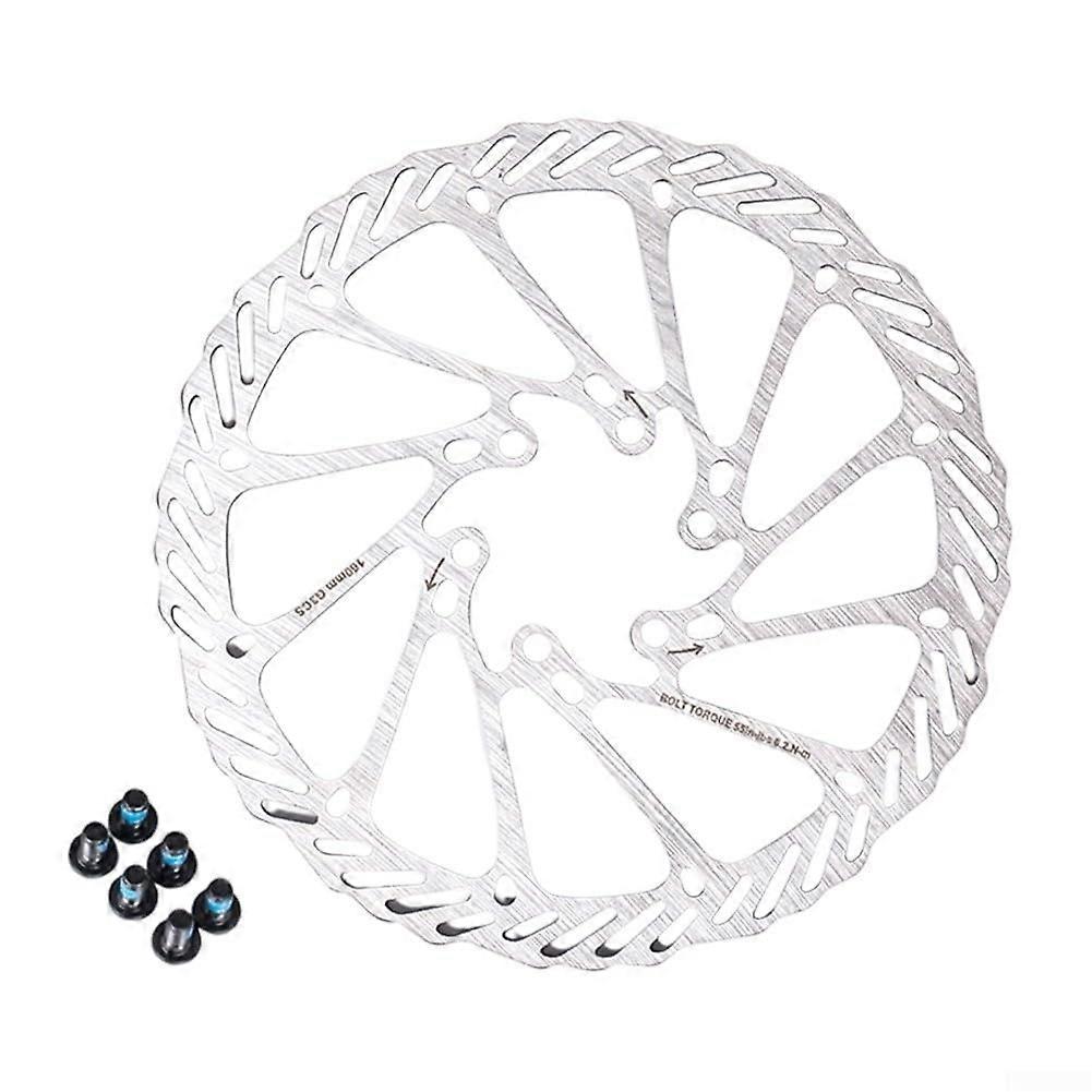 Robust 160mm Brake Disc for Road and Mountain Cycling, Featuring G3 For Rotor and Bolt Assembly for Enhanced Safety (Silver)