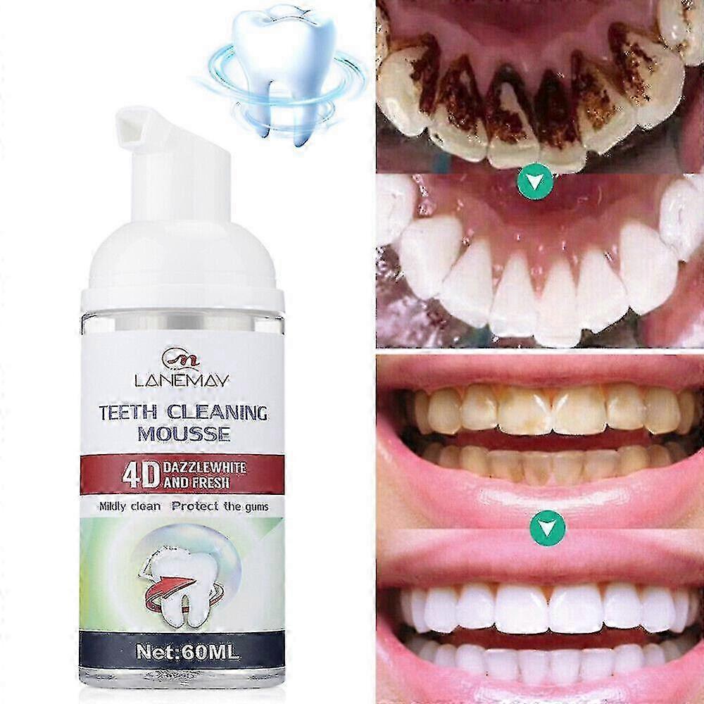 12PCS Mint Teeth Whitening Toothpaste Foam Baking Soda Tooth Paste Mousse Stain Remove