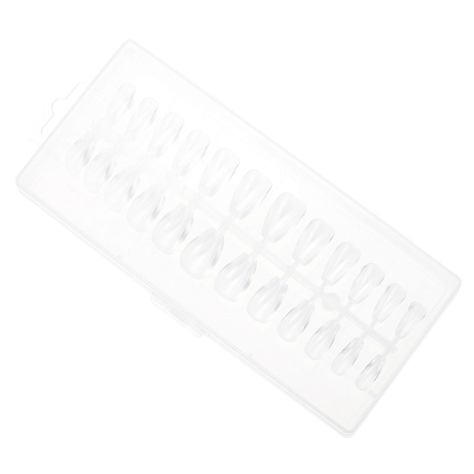 Transparent Acrylic Fake Nails for Decor 240pcs detachable nail patches Suitable for Professional and Personal Use