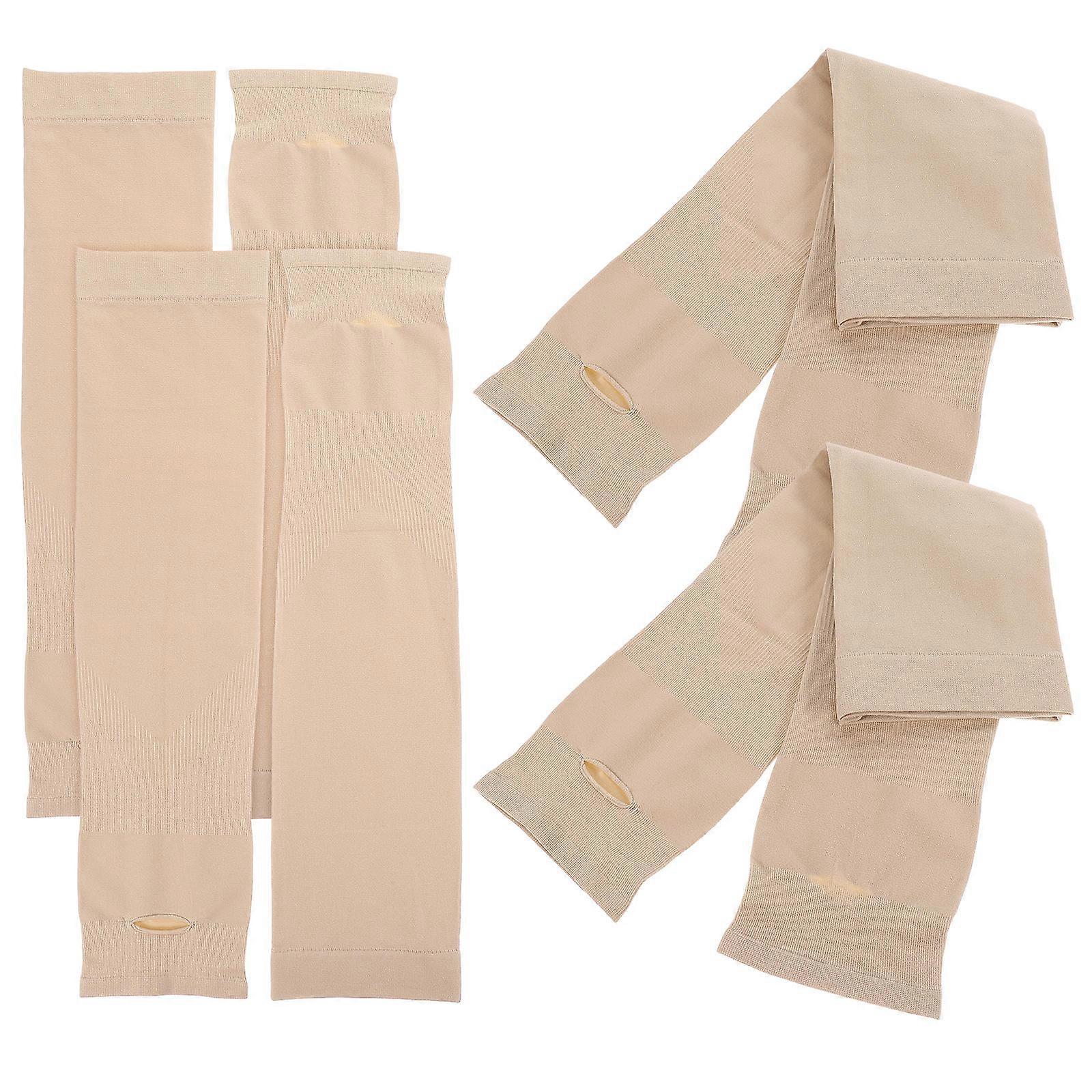 Here's a polished product description based on your input:
**4 Pairs Sun Blocking Arm Sleeves for Women – Summer Cooling, Breathable UV