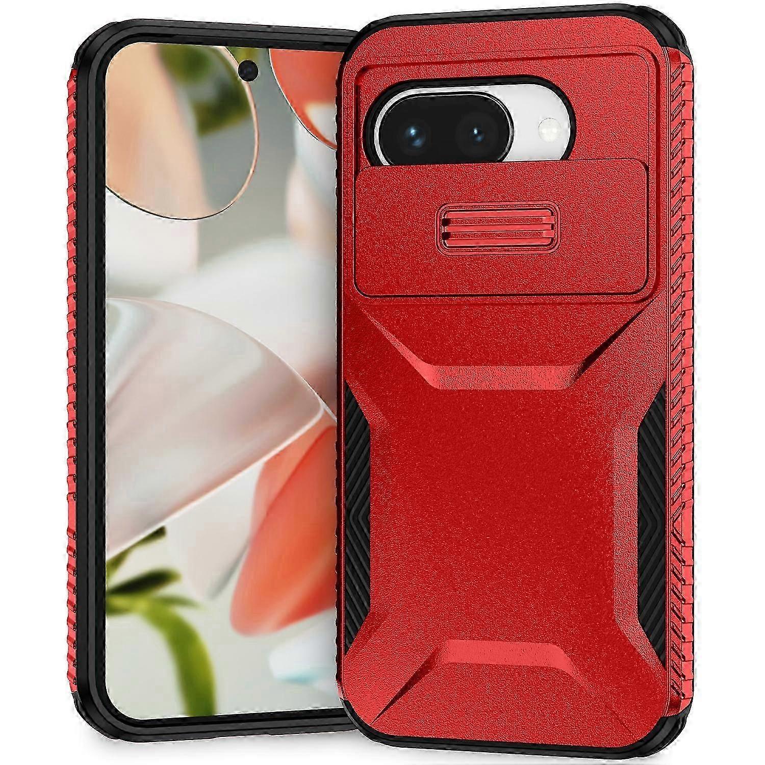 Non-Slip Camshield TPU+PC Phone Cover for Google Pixel 9a with Protective Side Edges - UK Edition