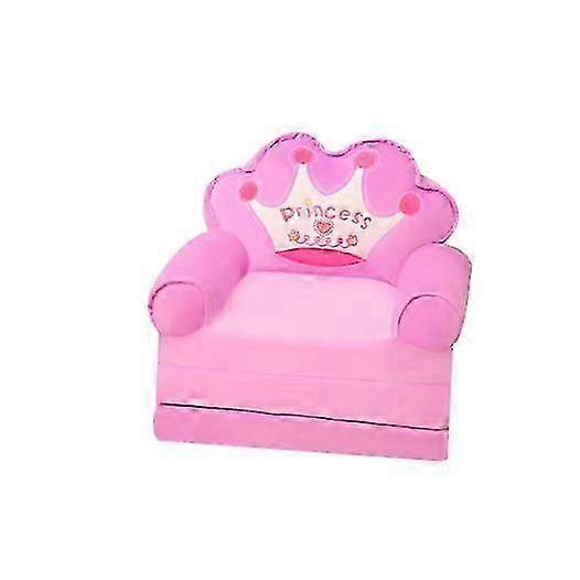 Foldable Kids Sofa, Plush Children Couch Backrest Armchair Bed