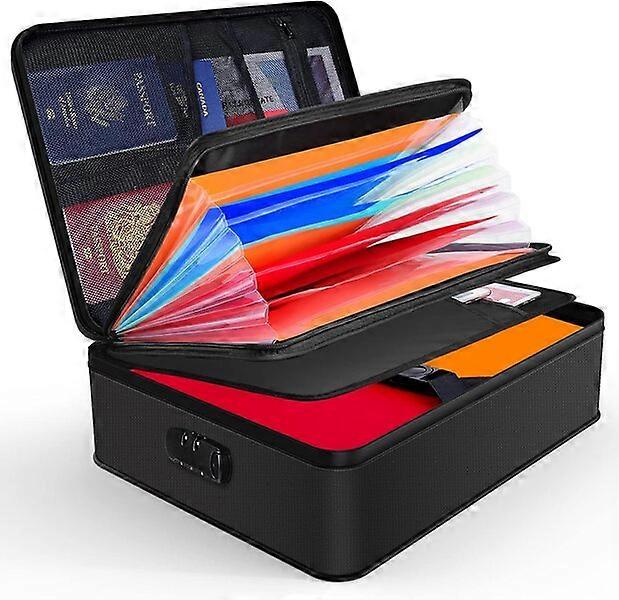 Portable file folder, waterproof zipper, flexible partitions for easy searching