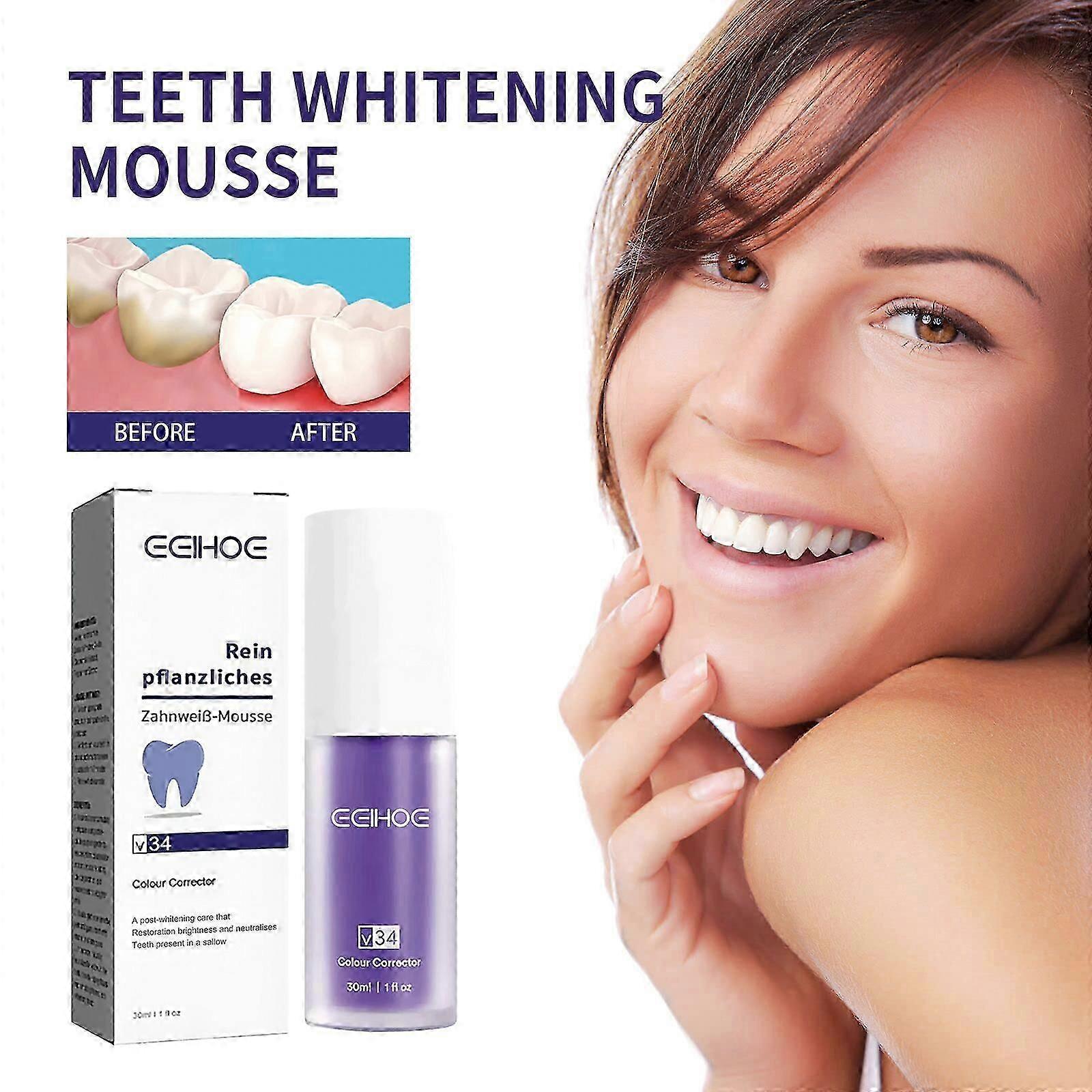 EELHOE bamboo charcoal deep whitening toothpaste, cleans tooth stains, bad breath, brightens and whitens teeth care toothpaste
