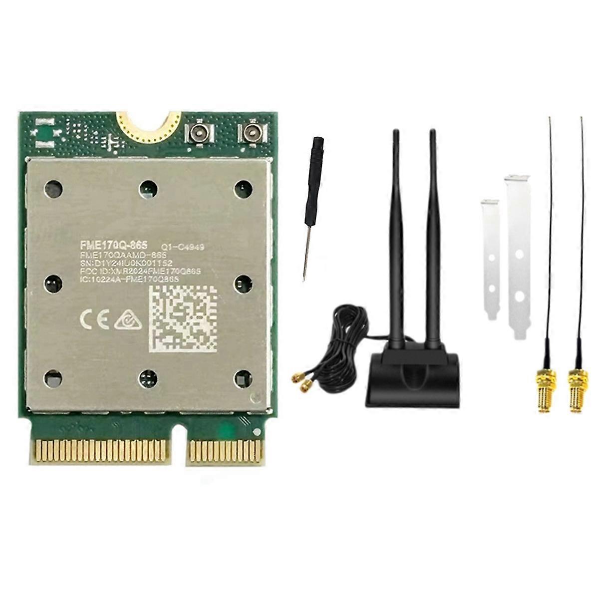 WiFi7 QCNCM865 Carte réseau sans fil tri-bande 2.4G / 5G / 6Ghz 5800M Bluetooth 5.4 M.2 Réseau sans fil