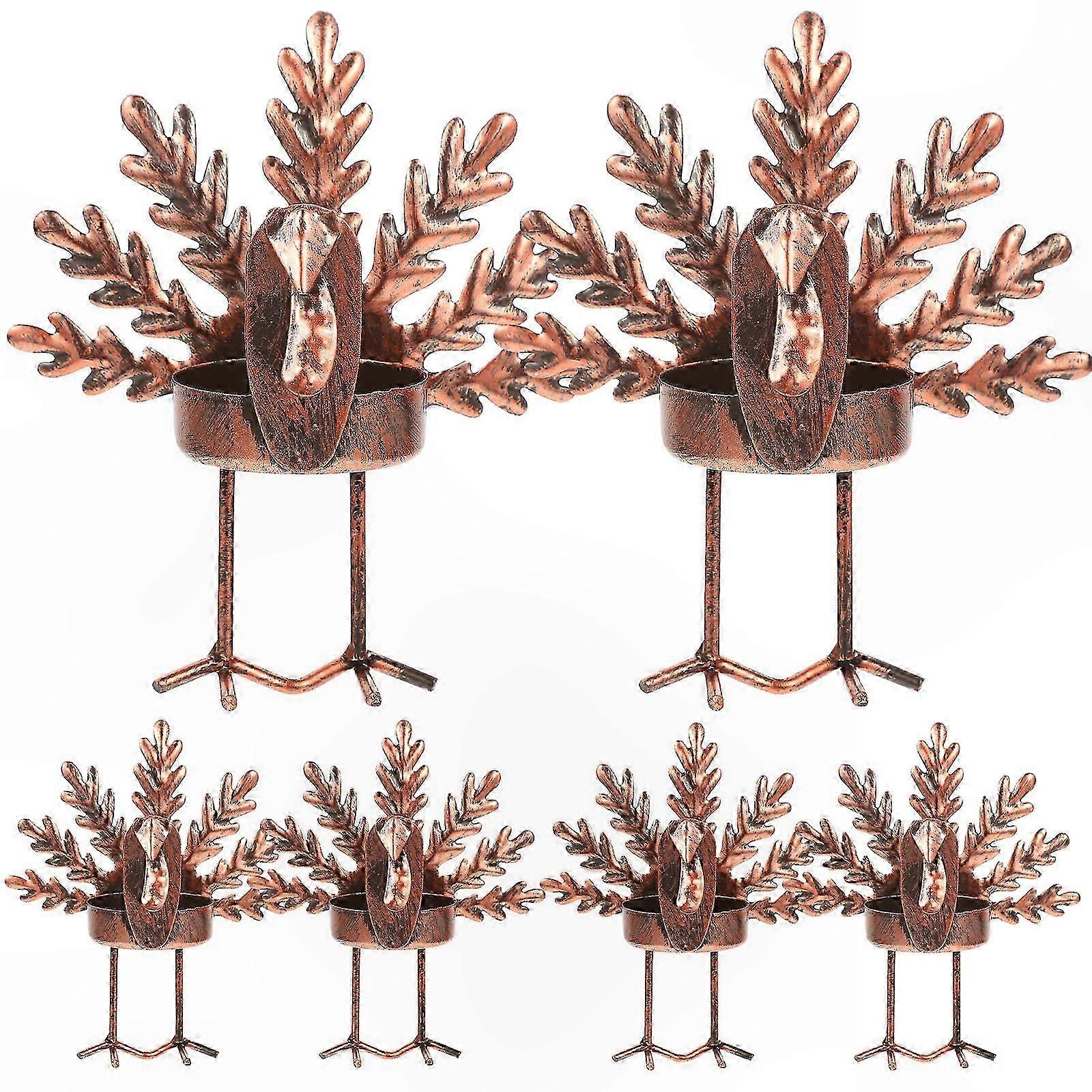Rustic Candle Holders for Christmas Table Decor