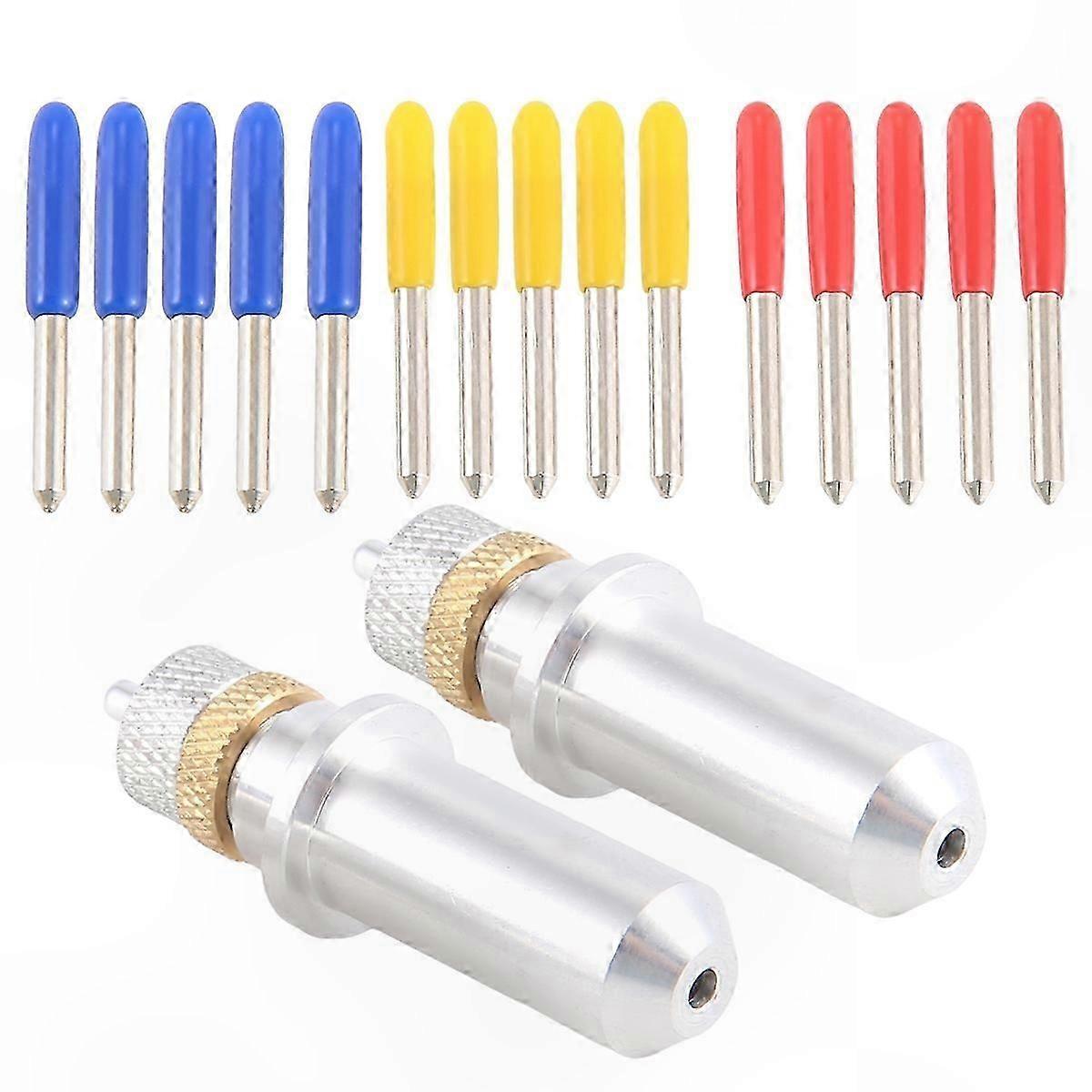 17-Piece Cutter Blade Set with Holder for 30/45/60 Degree Angles in Cutting Plotters