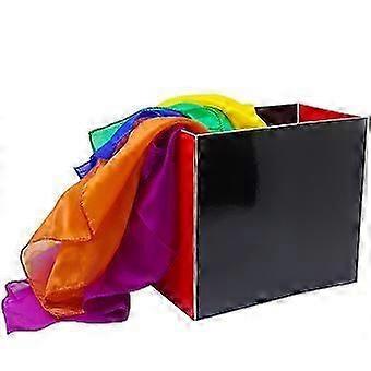 Empty Box Into Silk Scarf Magic Trick Magician Close Up Props Gimmicks Prank Tool