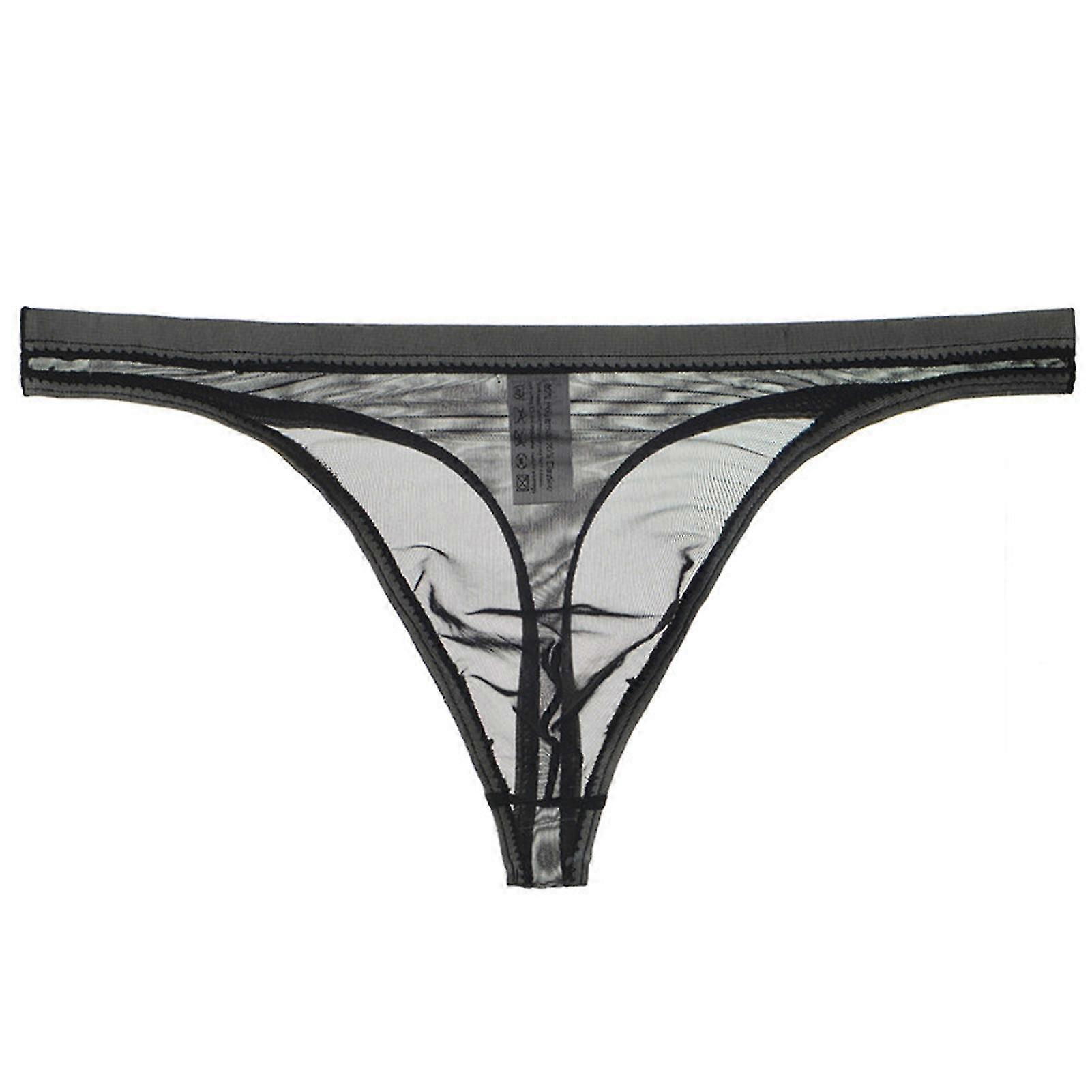 Men G-string See-through Mesh Slim Fit Transparent Thin Anti-septic Low Waist Pornographic Men Underpants Men Garment