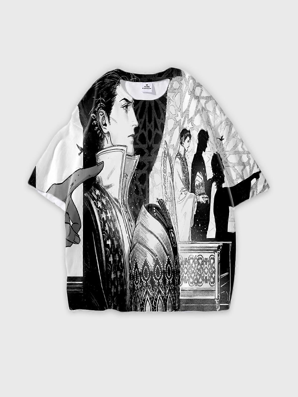 T-Shirt Short Sleeve Round Neck, Summer Casual Loose Graphic Tee, Unisex Sultan’s Game V787