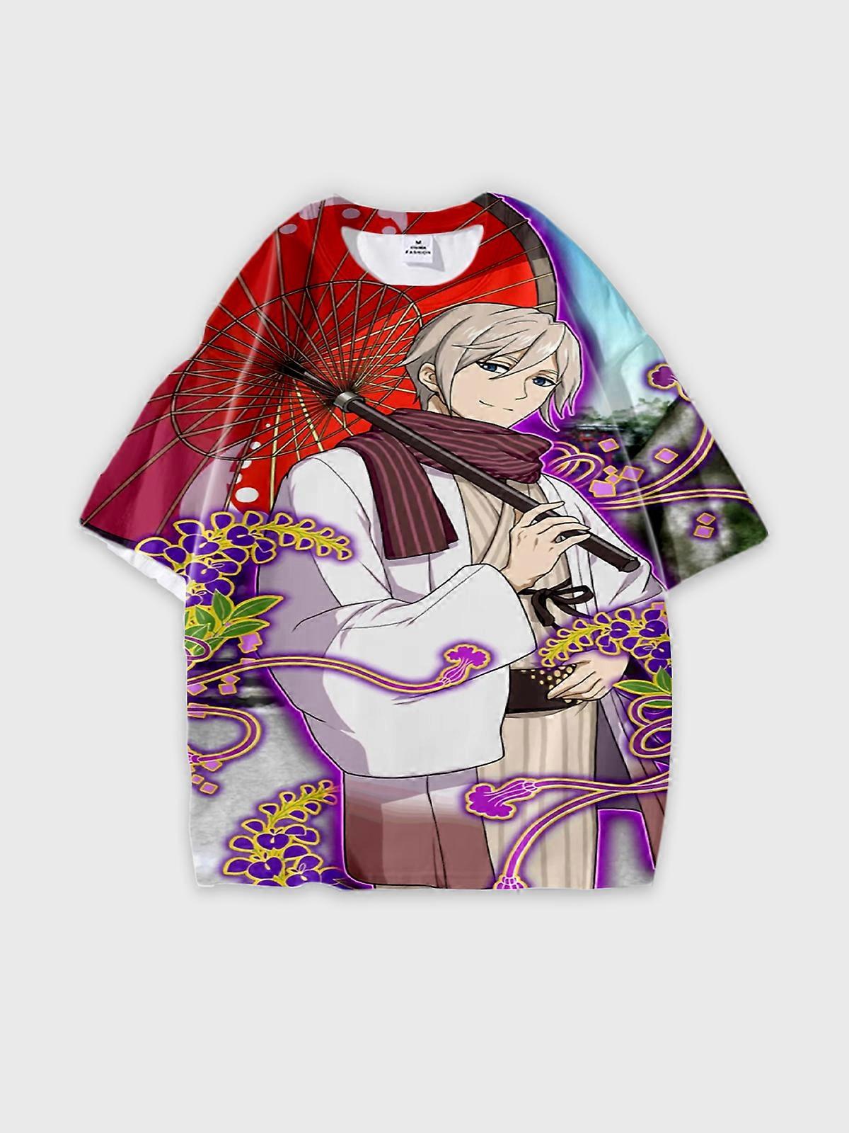 T-Shirt Short Sleeve Round Neck, Summer Casual Loose Graphic Tee, Unisex Seraph of the end hiiragi shinya U98