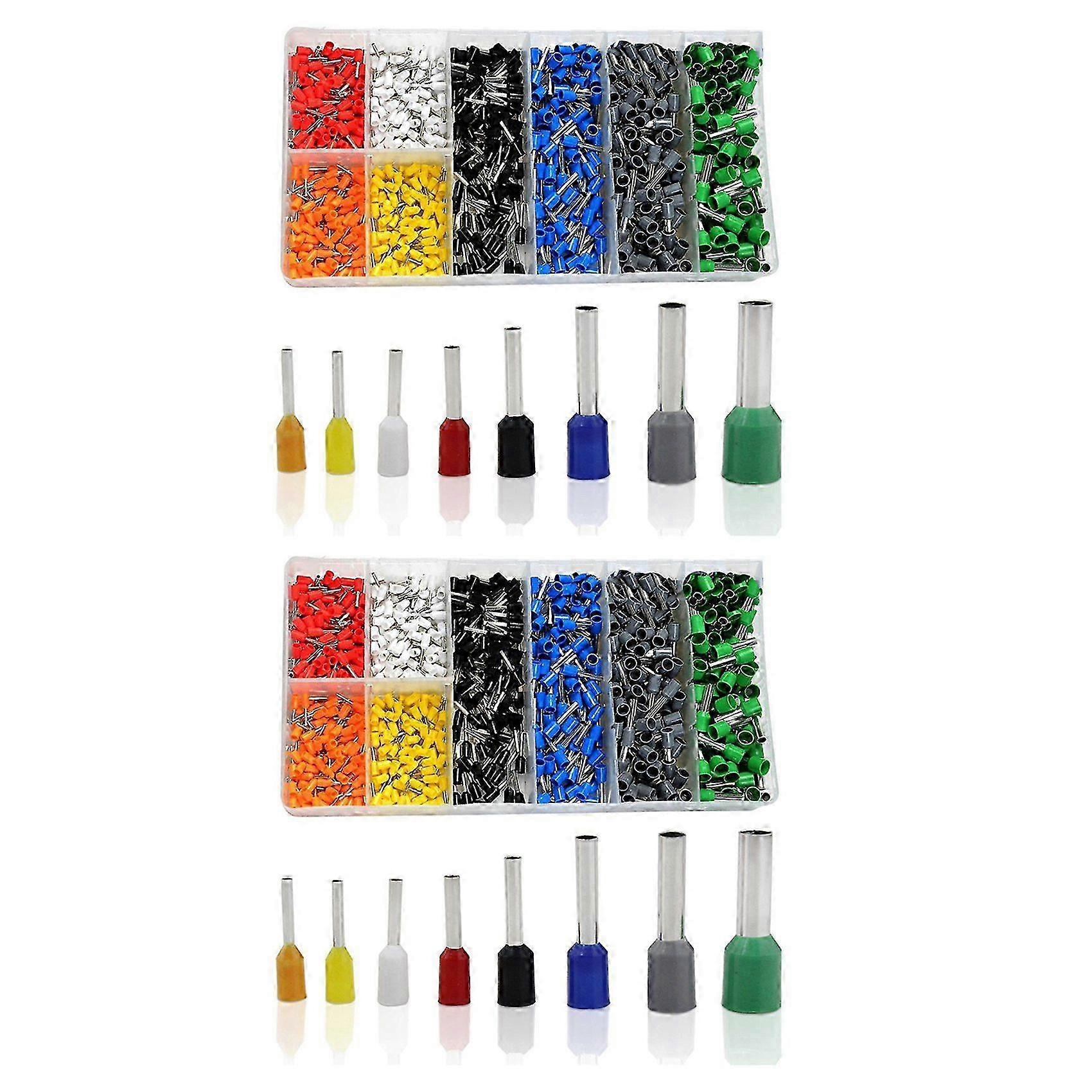 1600 PCS Ferrules Kit, Insulated Wire Crimp Connectors for AWG 22-10 Kit