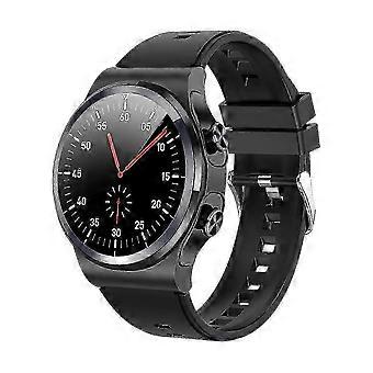 Gt69 Tws Bluetooth Earphone Wireless Headset Smart Watch Ip67 Waterproof Touch Control Sport Smartwatch - Black