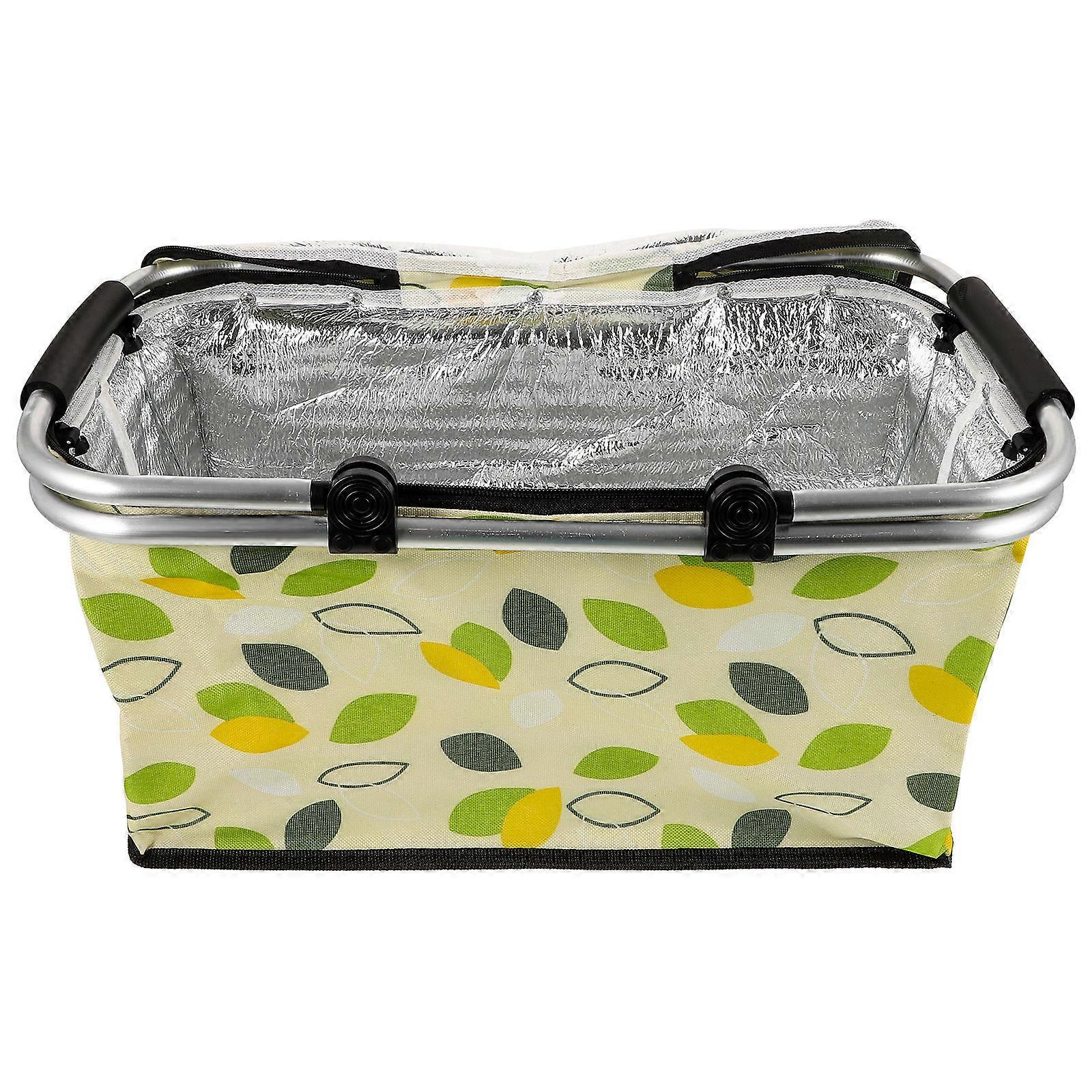 Picnic Shopping Basket Convenient Lunch Container With Thermal Insulation Large Capacity For General Users 47.00X35.00X26.00Cm 1Set