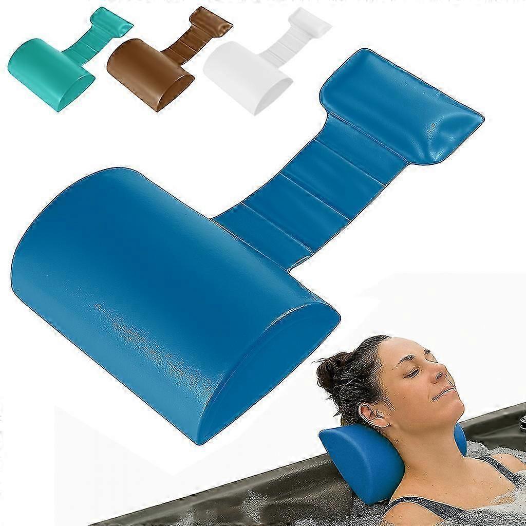 California Sun Premium Weighted Spa & Hot Tub Headrest Pillow Half-Moon Design for Lounging Comfort Waterproof, Removable, and Universal Fit for Sp