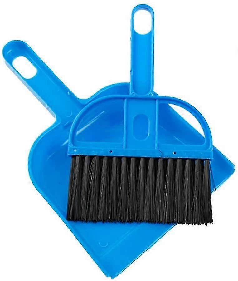 Mini Dustpan Brush Set Portable Plastic Brush Set (blue) used for Cage Cleaning of any Small Animals, Guinea pigs, Rabbits, Hamsters, Reptiles
