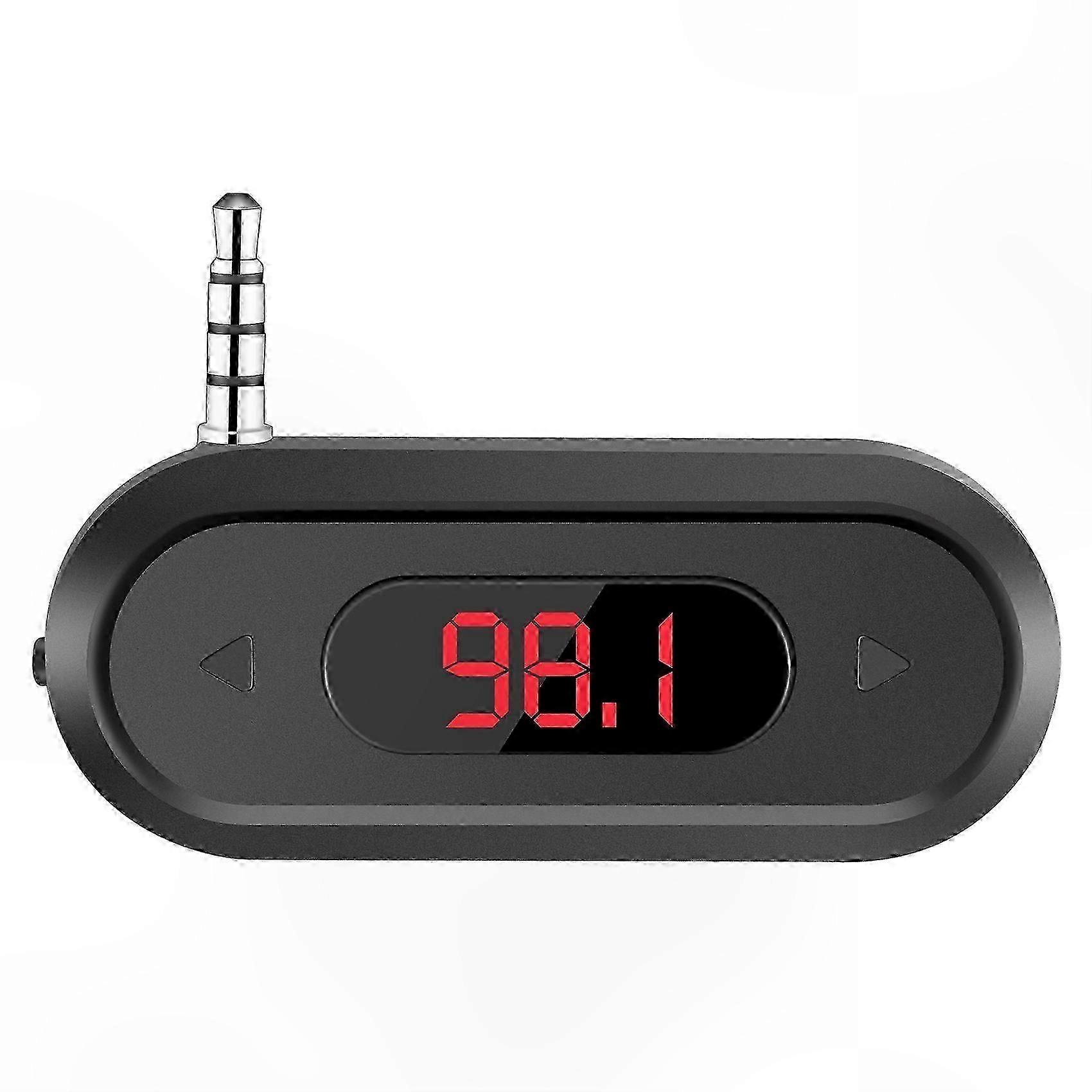 Wireless FM Transmitter with 3.5mm Jack for Car Speakers Compatible with iOS and Android Devices