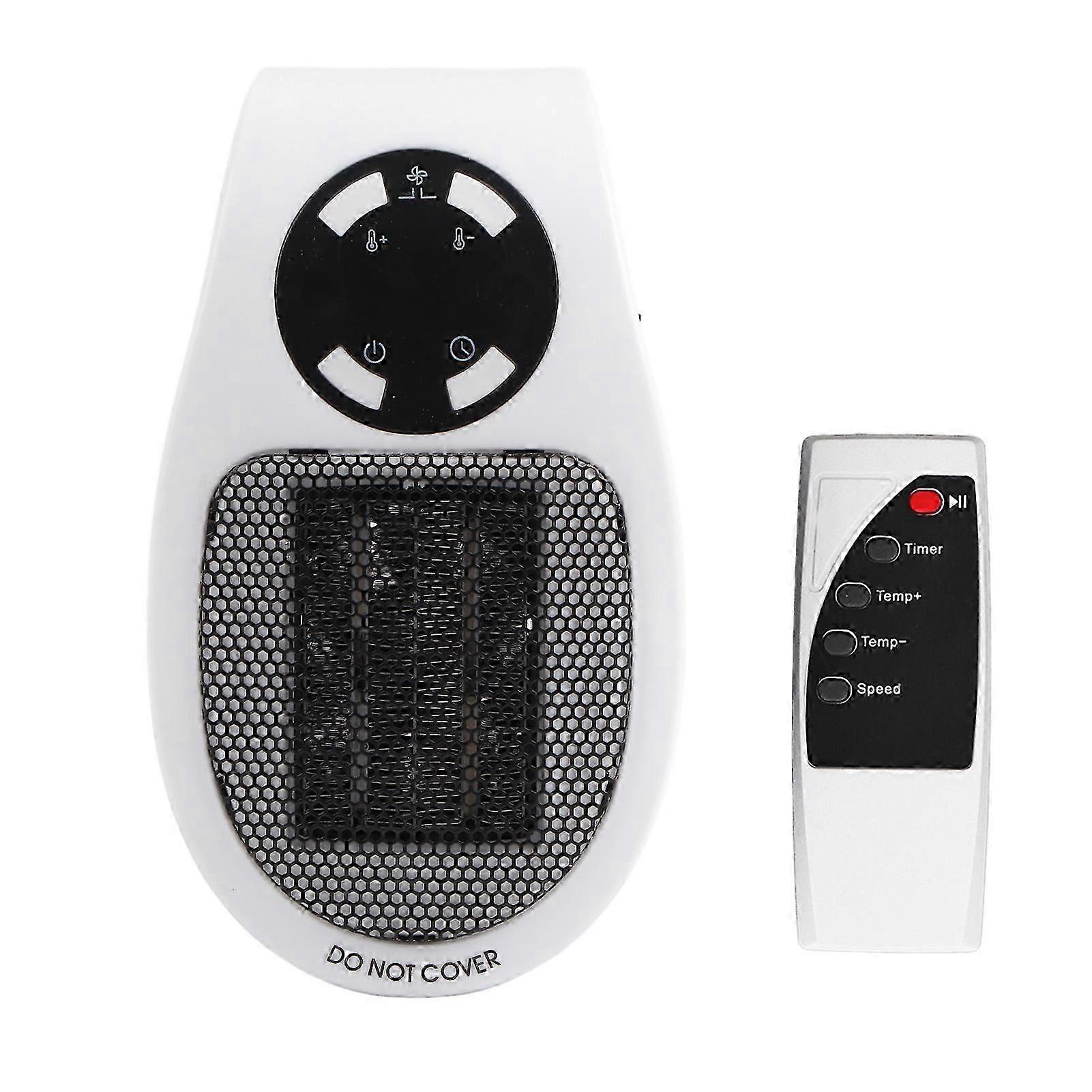 500W Portable Mini Heater with Remote for Home or Office, White, 11...