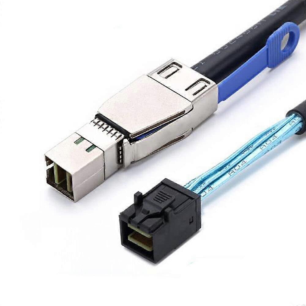 Mini SAS SFF8644 with IC to SAS SFF8643 Server Connection Cable 0.5m Black