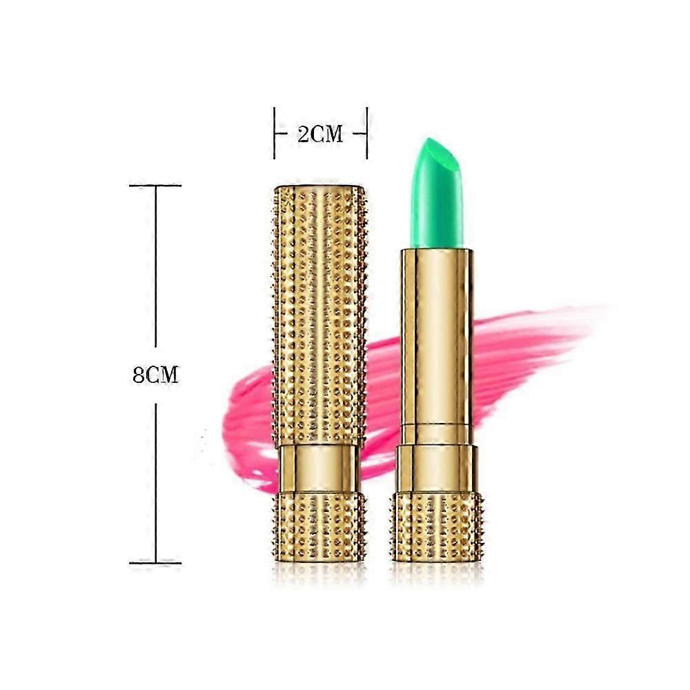 1Pc Natural Aloe Vera Lipstick Temperature Change Color Red Long Moisturizing Lip Balm Women's