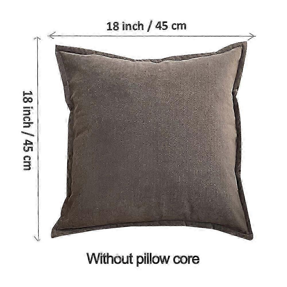 Decorative Throw Pillow Covers Cushion Cases, Pillow Inserts Not Included (45*45cm, Orange/teal)