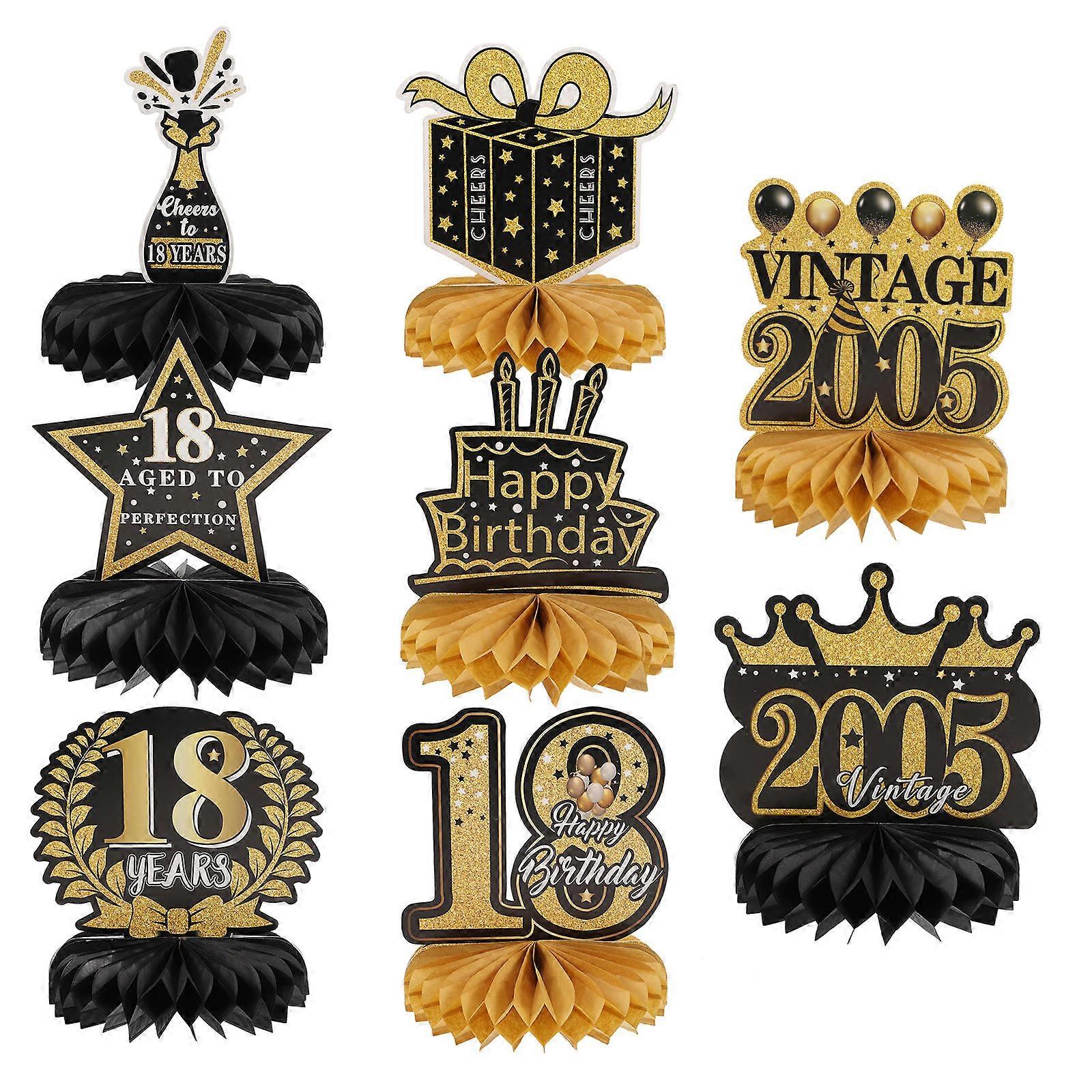 Birthday Honeycomb Centerpiece for Table Decoration 2Sets Paper