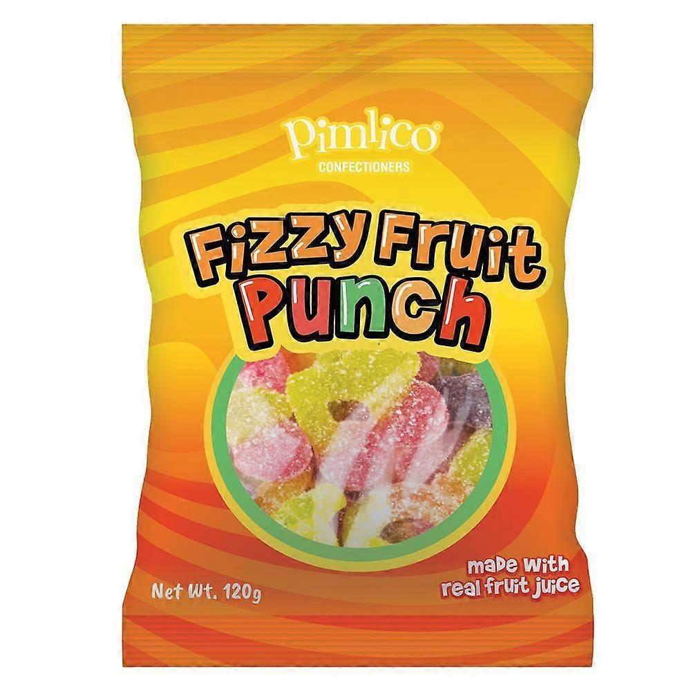 Pimlico Confectioners Fizzy Fruit Punch Bag 120g - 12 Pack