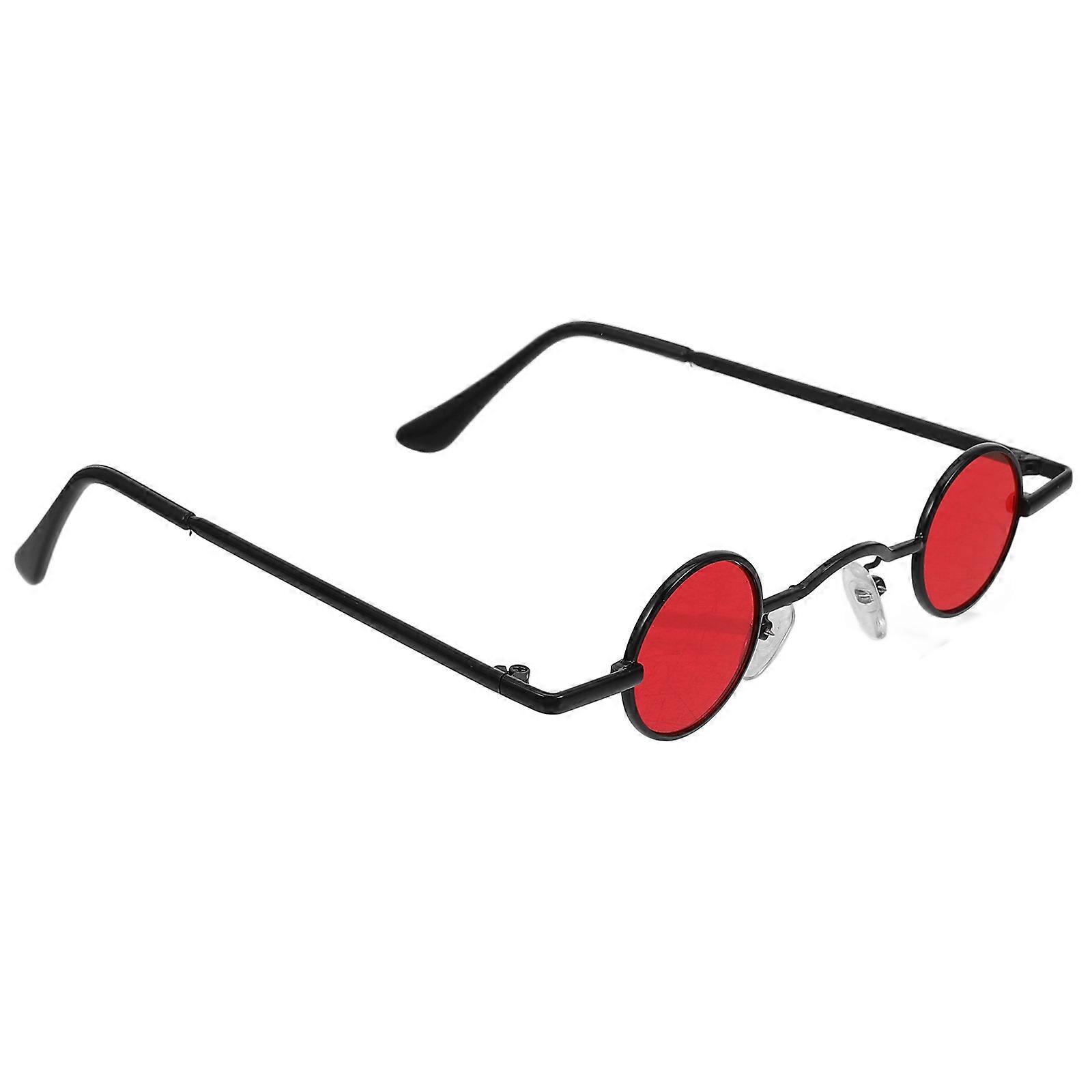 Sunglasses Small Round Frame Sunglasses for Wearing Red Color