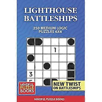 Lighthouse Battleships : 250 mittlere Logikrätsel 6x6