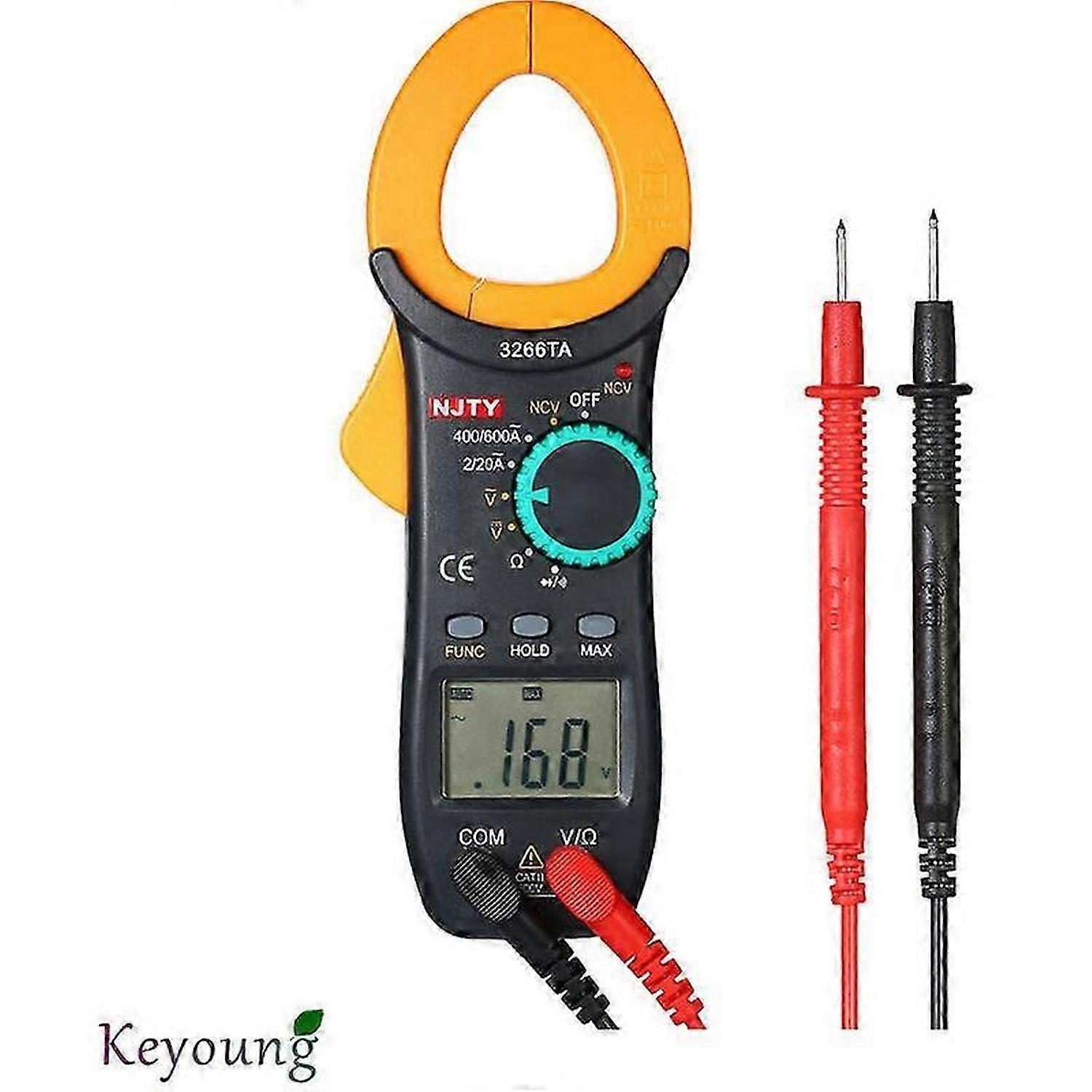 Digital Clamp Meter, Auto Range, 2000 Counts - Audible Continuity Capacitance