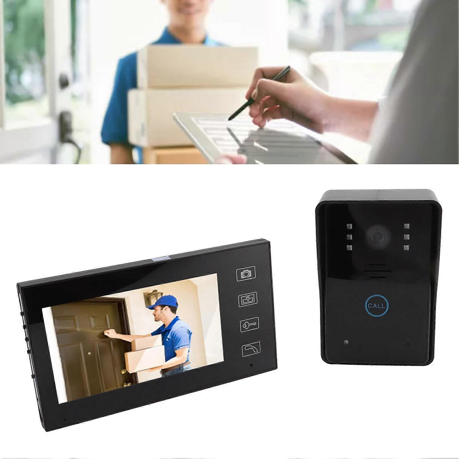Smart Electronic Doorbell Video Intercom 8GB TFT Display US Plug