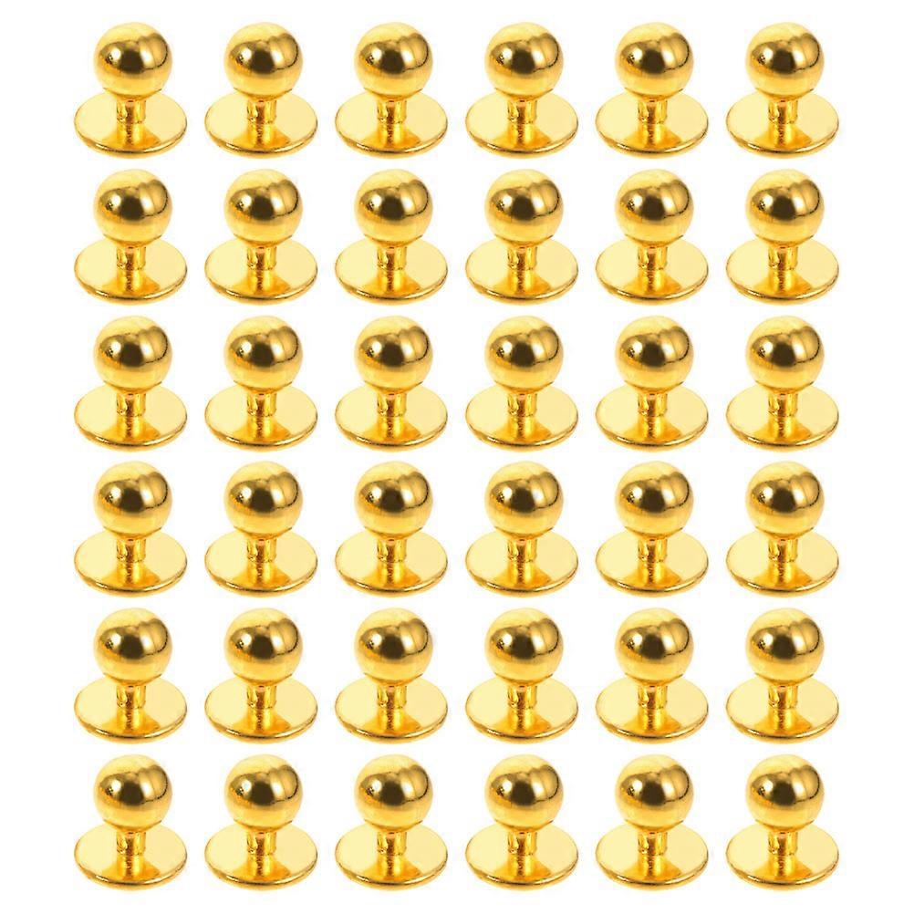 Golden DIY Buttons Plastic Stud Buttons for Chef Coat 150Pcs Set