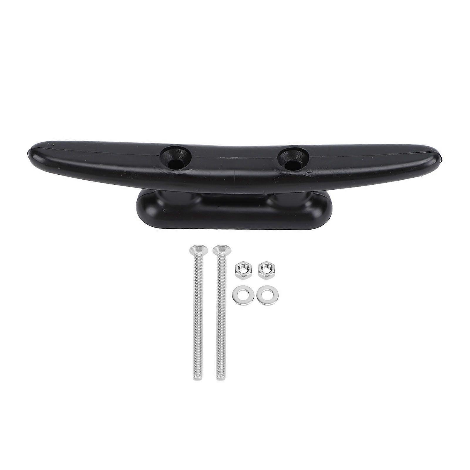 Boat Cleat Black Nylon Strong Tensile Strength Dock Cleat for Marine Deck Nautical Decor 152mm/5.98in