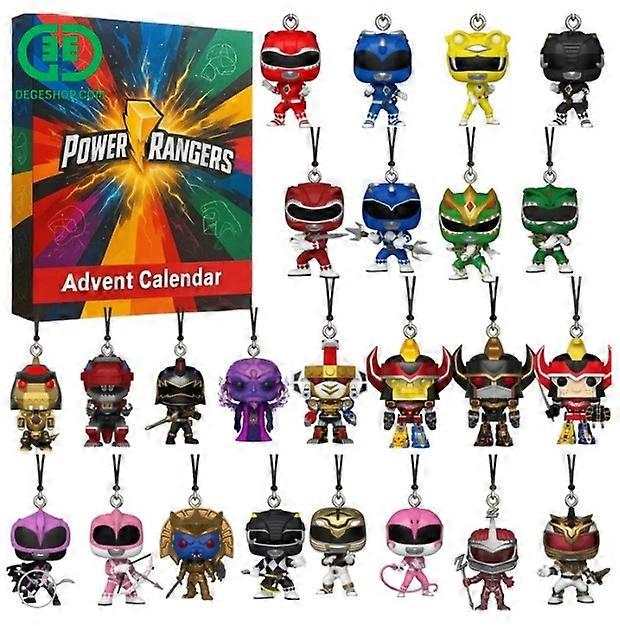 2025 Power Rangers Advent Calendar Countdown Blind Box Christmas Tree Decoration Acrylic Pendant Independent Station