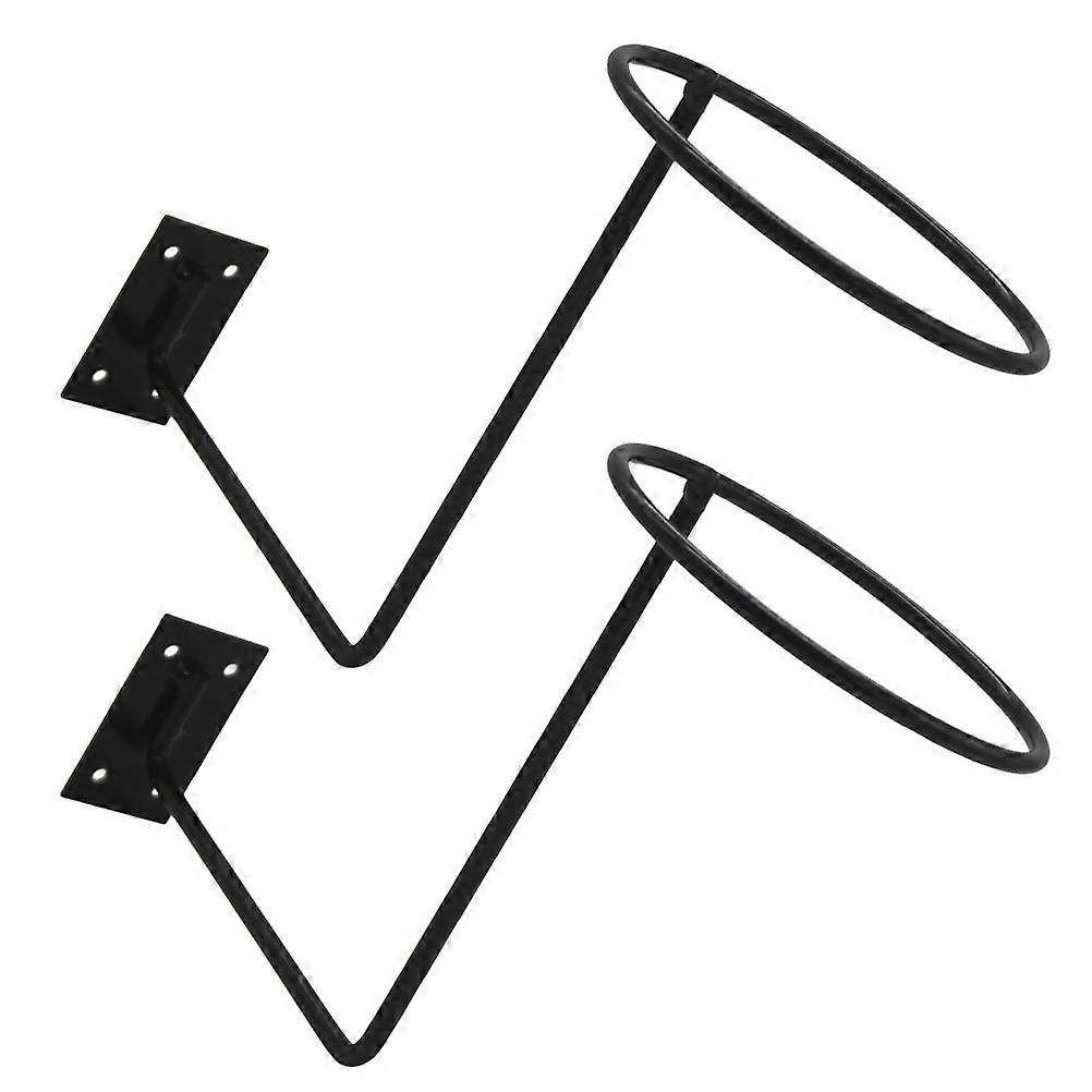 Motorcycle Iron Rack for Wall Mount Storage 2Pcs Black