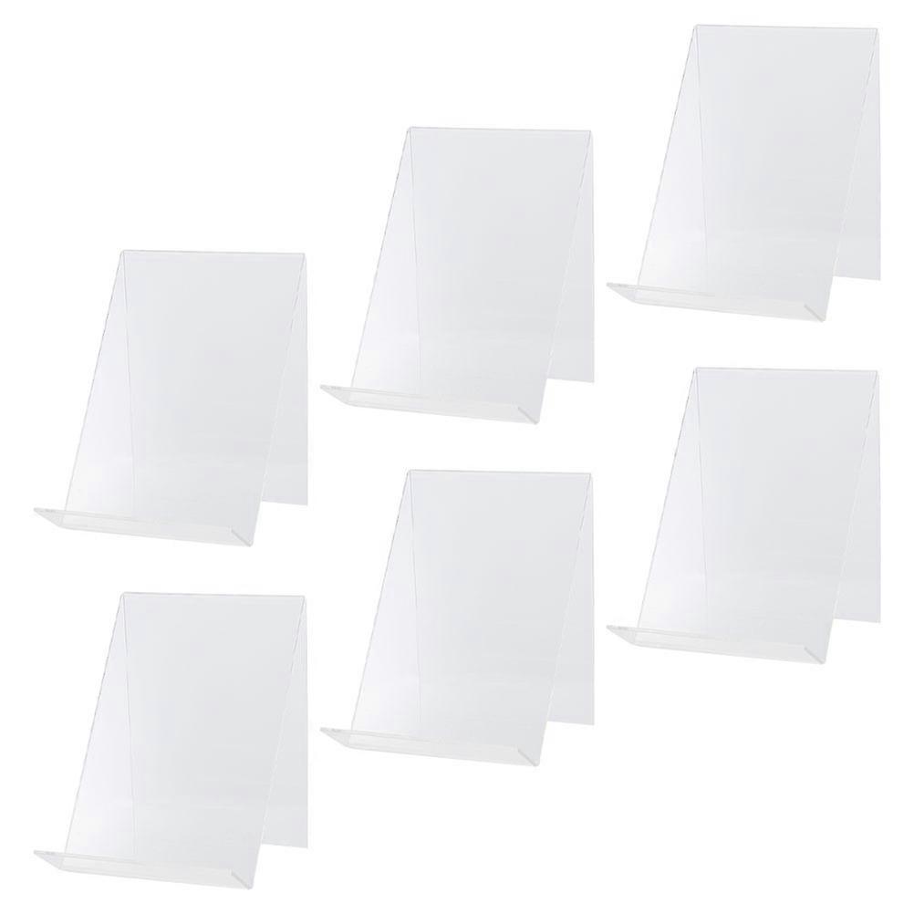 Files Oblique Holder Acrylic Displaying Stand for Desktop Use 12Pcs